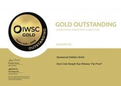 iwsc-gold-outstanding-250x177 Erneute internationale Auszeichnung für STORK CLUB Rye Whiskey