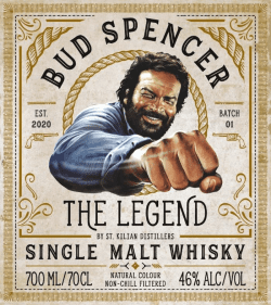 bud-spencer-the-legend-sngle-malt-whisky-label-250x281 St. Kilian launcht Bud Spencer The Legend Single Malt Whisky